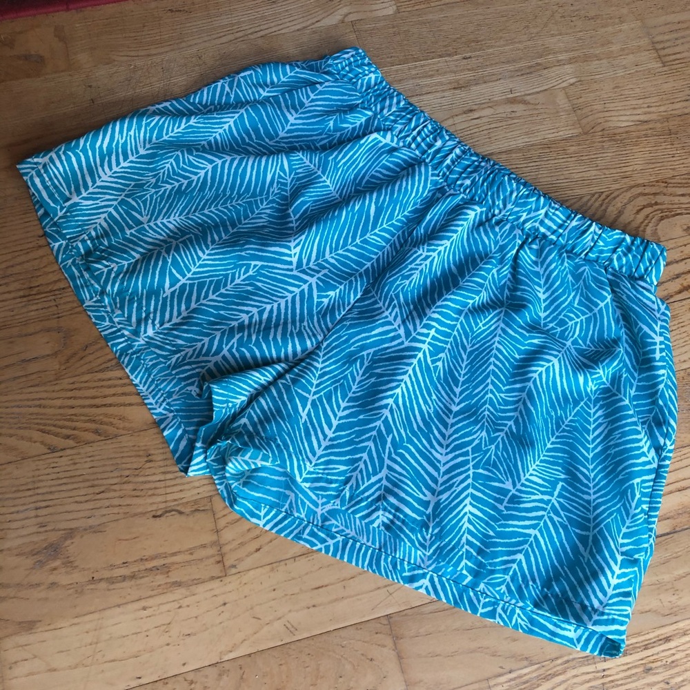 Banana Leaf Teal Shorts